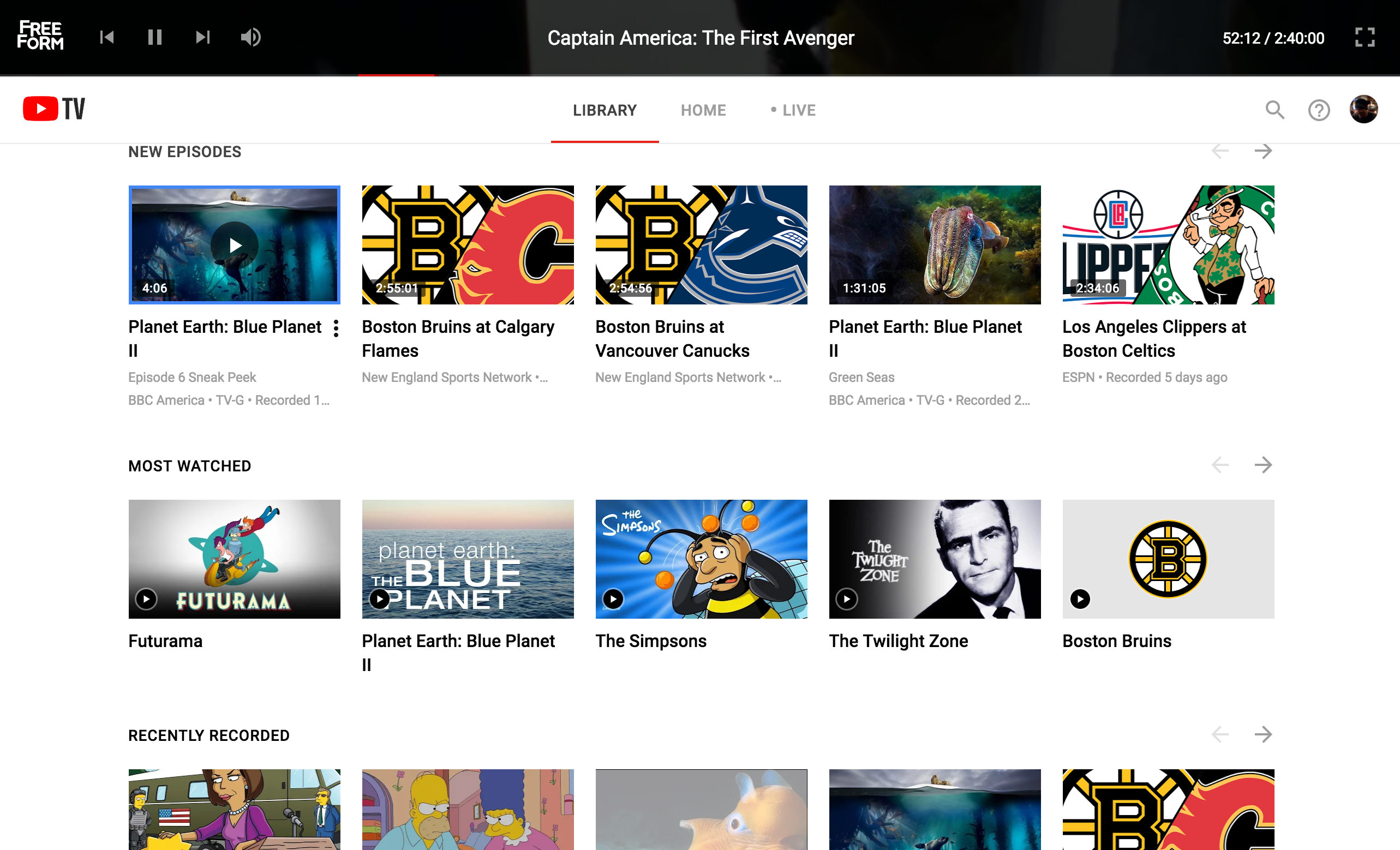 youtube-tv-recorded-page
